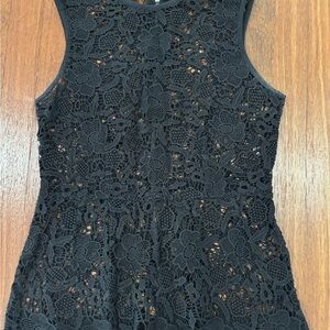 Elegant Black Lace Sleeveless Top